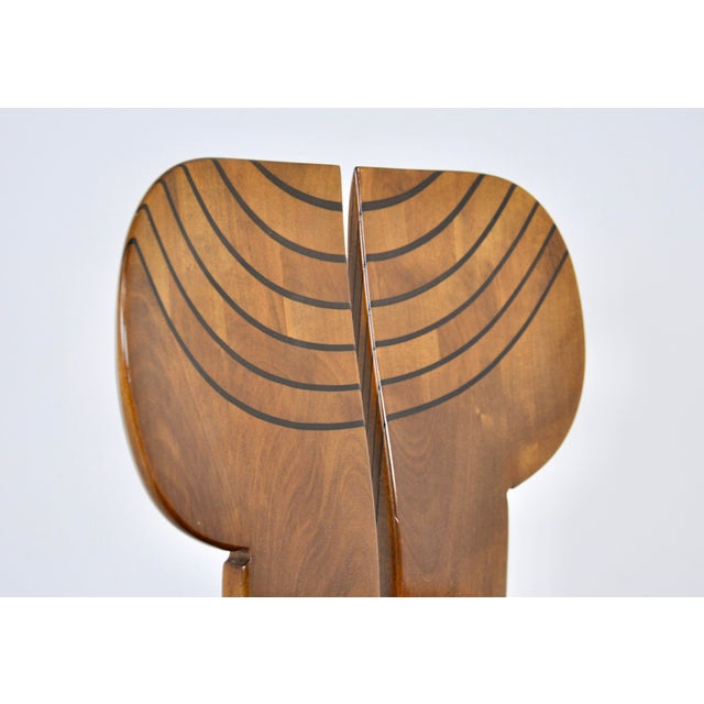 Brown Africa Dining Chairs attributed to Afra & Tobia Scarpa for Maxalto, 1975, Set of 4 For Sale - Image 8 of 15