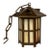 Antique Arts & Crafts Copper & Slag Glass Hanging Pendent Light For Sale