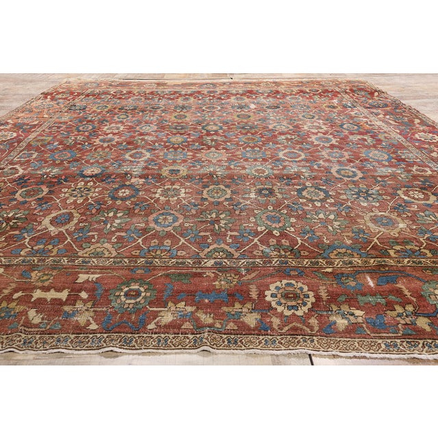 Antique Persian Bakshaish Rug, 10'09 X 14'08 For Sale - Image 9 of 10