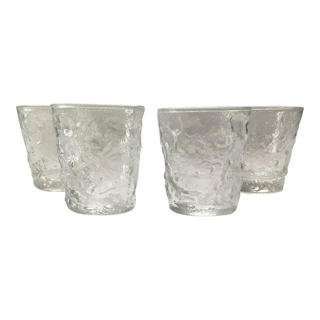 1960s Anchor Hocking “Milano” Rocks Glass- Set of Four For Sale