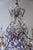 Italian Chandelier with Cobalt Blue Murano Glass Beaded Strings and Crystal Flowers, 1940s For Sale - Image 3 of 18