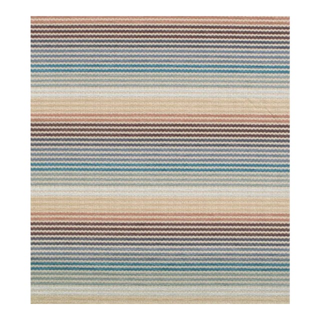 The House of Scalamandré Next Wave Fabric, Peri Sky For Sale