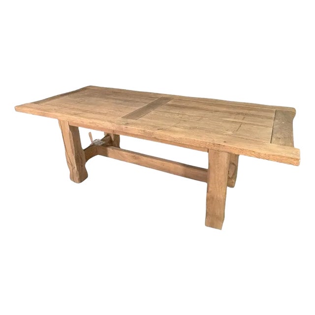 New French Styled Pine Farm Table For Sale