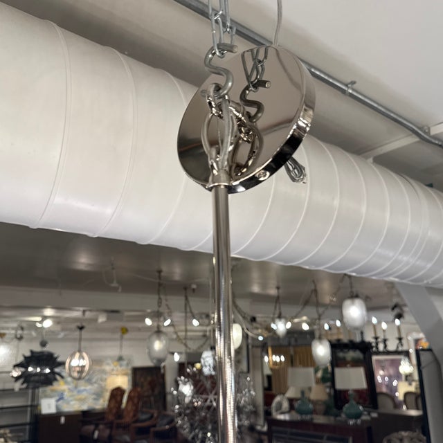 Minka Lavery Palmetto Polished Nickel Pendant For Sale - Image 10 of 12