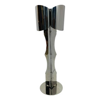 Floor Lamp in Stainless Steel by François Monnet for Uginox, 1970 For Sale