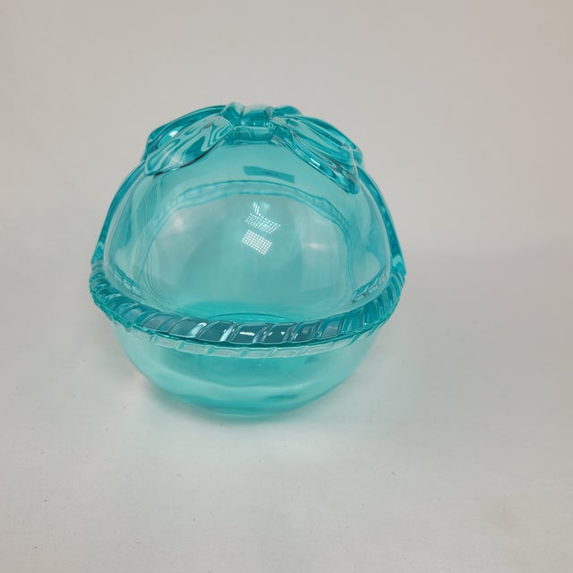 Waterford Late 20th Century Marquis by Waterford Crystal Egg Trinket Box With Bow in Box For Sale - Image 4 of 15