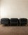 Italian Leather and Chrome Lounge Chairs, 1980s, Set of 3 For Sale - Image 4 of 18