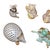 Modern Late 20th Century Set of Nine Herend Fishnet Porcelain Animal Figurines For Sale - Image 3 of 8