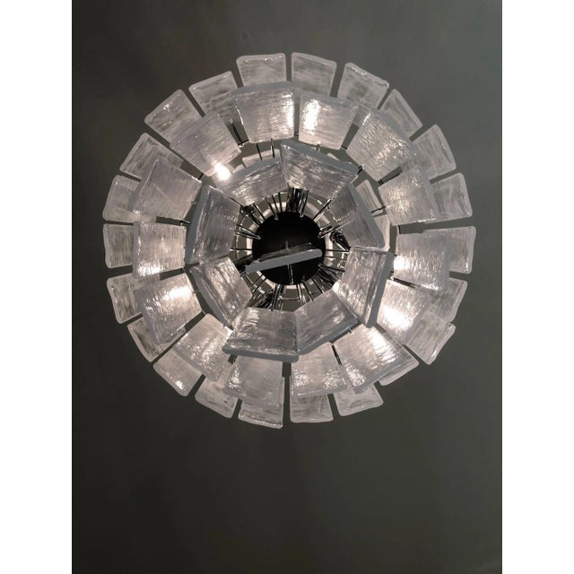 Murano Contemporary Italian Murano Glass "Alabastro Listelli" Sputnik Chandelier For Sale - Image 4 of 13