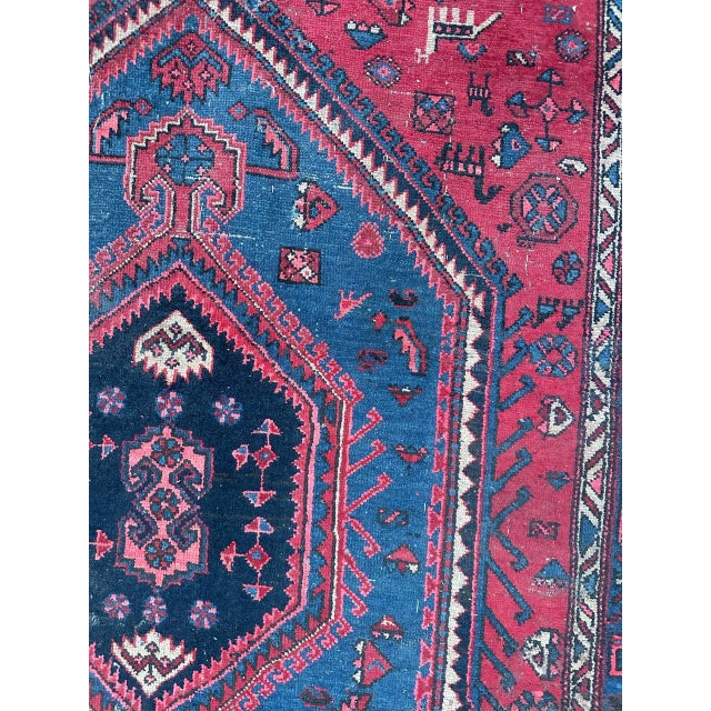 Textile Vintage Distressed Hamadan Rug, 1950s For Sale - Image 7 of 18