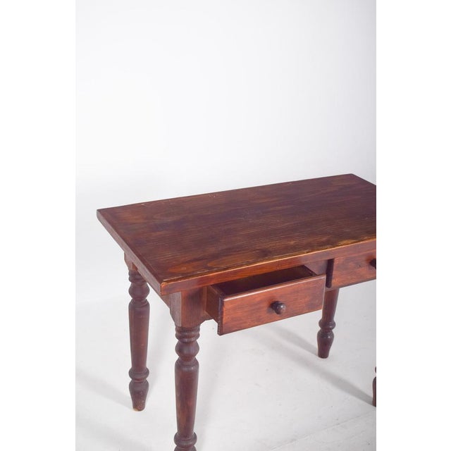 Wood Portuguese Rustic Pine Kitchen Dining Table, 1950 For Sale - Image 7 of 10