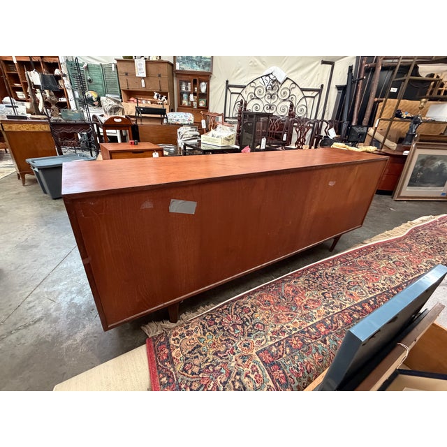 Sienna Mid-Century Modern "Jutland" Teak 12-Drawer Lowboy Dresser For Sale - Image 8 of 9