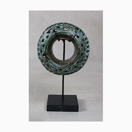 Benin Bronze Bangle on Stand For Sale - Image 6 of 6