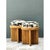 Wood Vintage Schumacher Pencil Reed Upholstered Stools - Pair For Sale - Image 7 of 12
