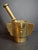 Museum Antique Heavy 18lb Bronze Mortar and Pestle Ribbed Fins Suspension Ring Judaica Sourced J Greenstein For Sale - Image 16 of 18