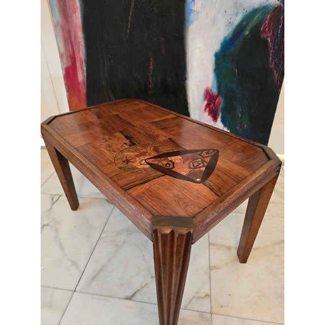 Vintage Mid Century Emile Galle Style Signed Low Table For Sale - Image 4 of 13