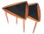 Wood Pair of 1960s Danish Modern Teak Triangle End Tables With Black Laminate For Sale - Image 7 of 13