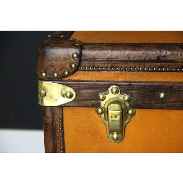 1900 - 1909 Vintage Orange Trunk from Louis Vuitton, 1905 For Sale - Image 5 of 18