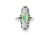 Art Deco 1920s 18K White Gold Emerald Sapphire Diamond Mosaic Ring Art Deco Handmade Estate, Size 6.75 For Sale - Image 3 of 3