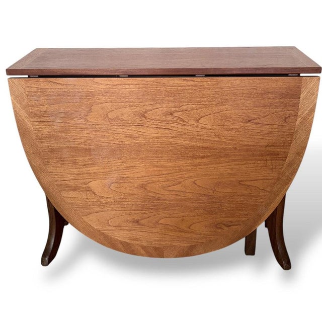 Contemporary Vintage Two-Tone Teak Drop Leaf Dining Table by Parker Knoll, 1960s For Sale - Image 3 of 10