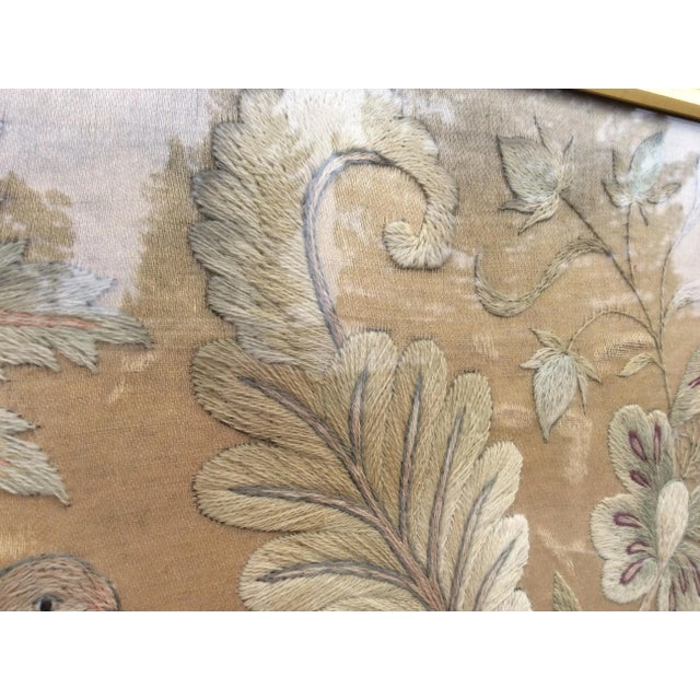 Tan Antique Bird Needlework Art For Sale - Image 8 of 11