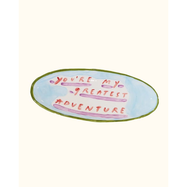 Contemporary You're My Greatest Adventure - Coffee Table Decorative Platter by Tatiana Alida For Sale - Image 3 of 3