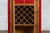Antique Chinese Style Red Lacquered Liquor Cabinet with Revolving Hidden Panel For Sale - Image 4 of 13