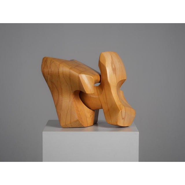 Joop Van Bergen, Interlocking Abstract, 1980s, Elm For Sale - Image 10 of 10