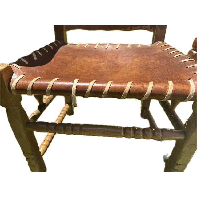 Spanish 1930s Authentic Imperial Monterey-Style "Donkey" Host Armchair For Sale - Image 3 of 5