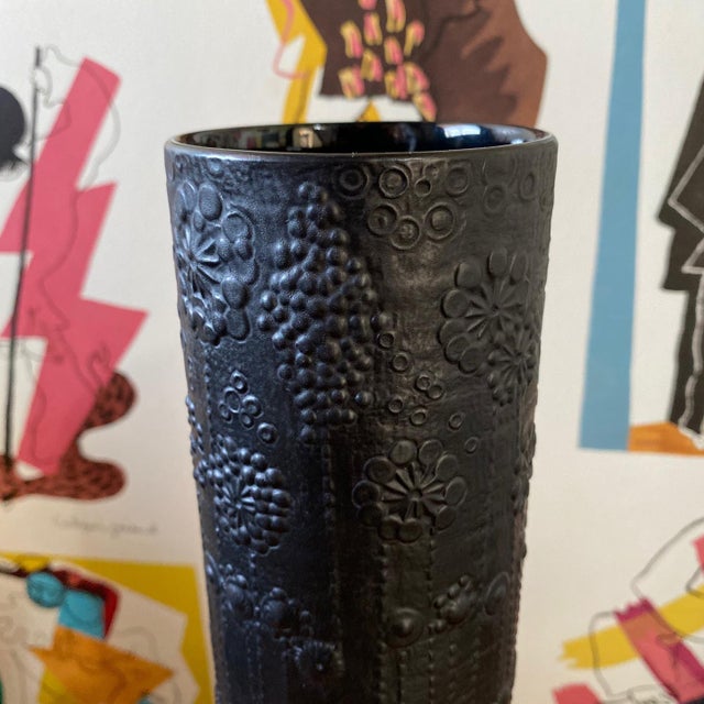 Vintage Rosenthal Black Vase by Martin Freyer Chairish