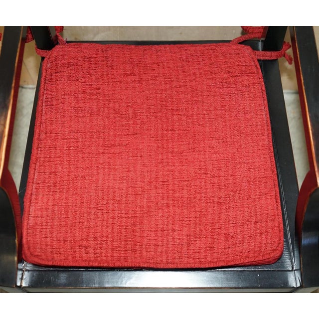 Vintage Chinese Ebonised Side Chairs, Set of 2 For Sale - Image 10 of 18