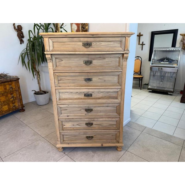 Original Gründerzeit 7-Piece Shop Chest/Weekly Chest D2642 For Sale - Image 3 of 12