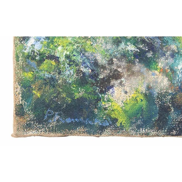 Contemporary Pino Romanò, Roofs, Oil Painting, 1990s For Sale - Image 3 of 5