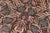 Boho Chic 1990's Floral Pak-Persian Brown/Beige Wool Round Rug - 6'2'' X 6'6'' For Sale - Image 4 of 9