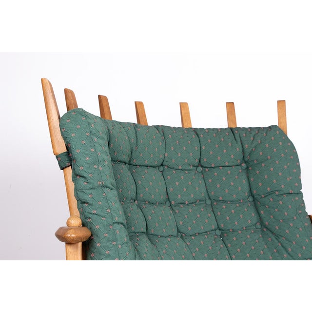Wood Large French Lounge Chair in Oak by Guillerme et Chambron for Votre Maison, 1960s For Sale - Image 7 of 18