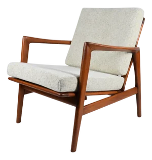 Scandinavian Armchair in Beige, 1960s