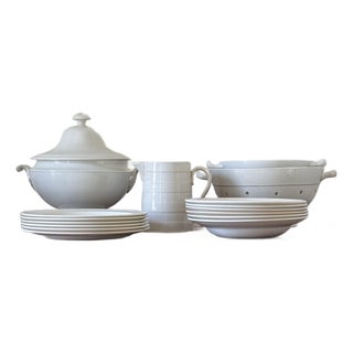 Antique Belgian Creamware Set - 16 Piece For Sale