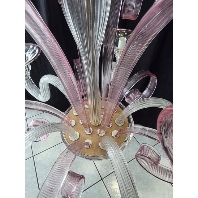 Murano Glass Chandelier, 1980s For Sale - Image 9 of 10