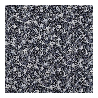 Morris & Co. Clover & Vine Weave Fabric in Indigo For Sale