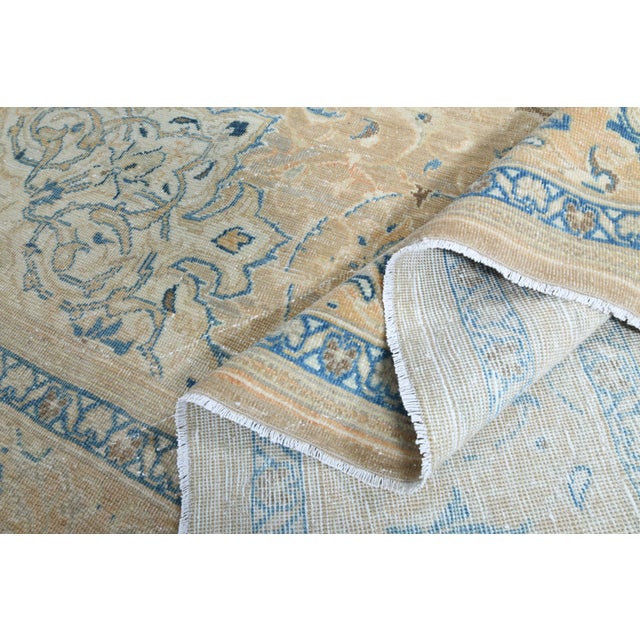 Goldenrod 1970s Vintage Persian Handmade Wool Cotton Orange Area Rug For Sale - Image 8 of 11
