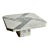 Vintage 1970s Italian Carrara & Bardiglio Marble Inlaid Coffee Table For Sale