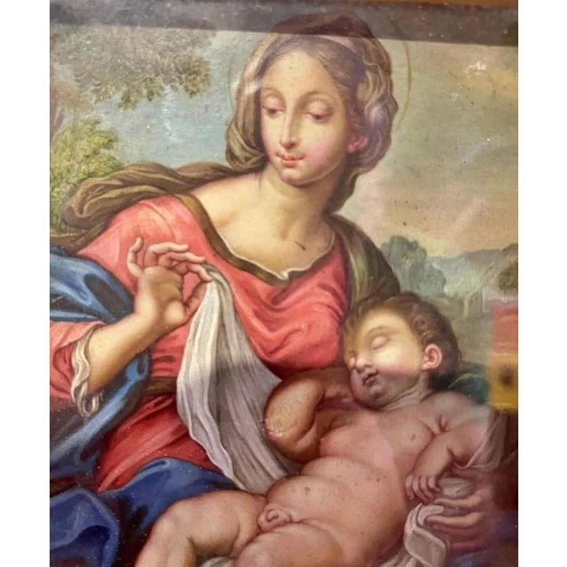 Baroque Antonio Allegri, Our Lady with Jesus, 16th Century, Oil on Panel, Framed For Sale - Image 3 of 10