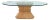 McGuire Refurbished Rattan Stacked “Sheaf of Wheat” Pedestal Table. Boasts a Thick 3/4 Inch Clear Glass Beveled Top. For Sale