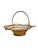 Vintage French Handwoven Star Shape Rattan Basket With Handle – Folk Art Decorative Bowl For Sale - Image 6 of 11