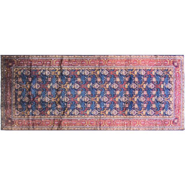 Antique Indo Agra/ Larestan Carpet, Birds of Love, 6'11" × 17'3" For Sale