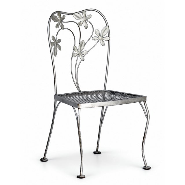 1920's Silver Floral Backs, Set of 3 For Sale - Image 4 of 15
