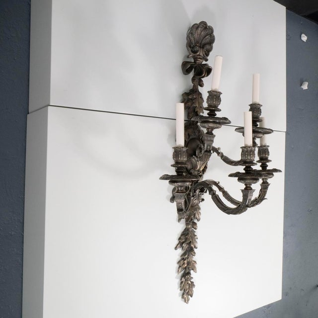 Large Napoleon III style bronze wall sconce For Sale In New York - Image 6 of 13