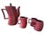 1970s Vintage Royal Orchid Stoneware Burgundy Coffee Service, Postmodern Ribbed Design - 5 pcs For Sale - Image 5 of 7