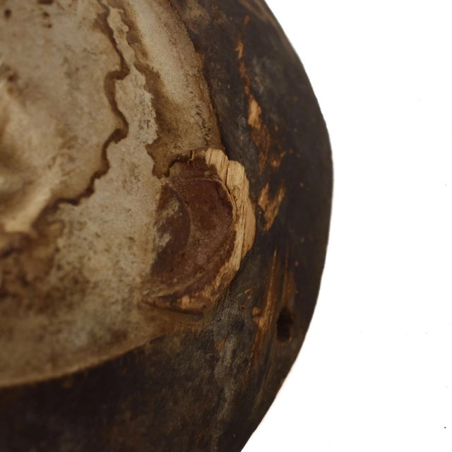 Off-white Early 20th Century Kongo Wood Mask For Sale - Image 8 of 8