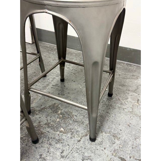 Restoration Hardware Remy Backless Counter Stools, Set of Three For Sale - Image 11 of 12